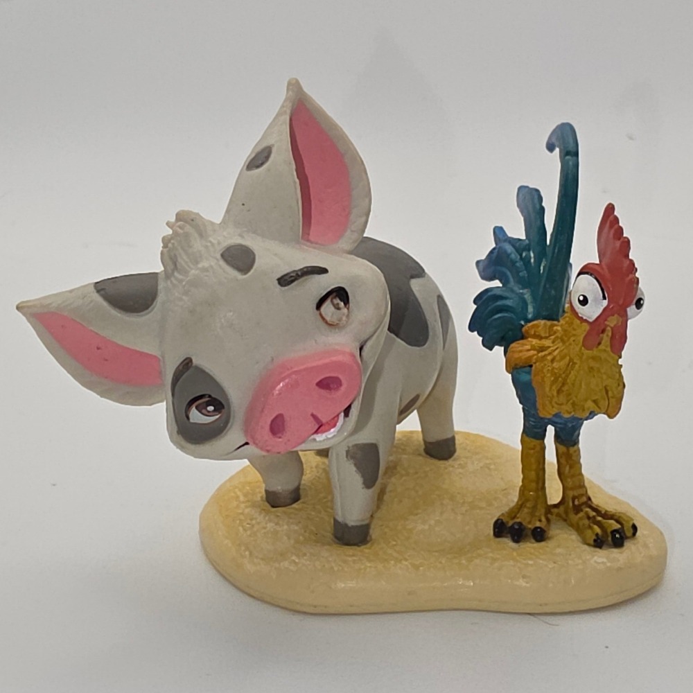 Disney Moana Pua and Hei Hei Figure Multicolor Fair PVC Collectible Damaged Eye